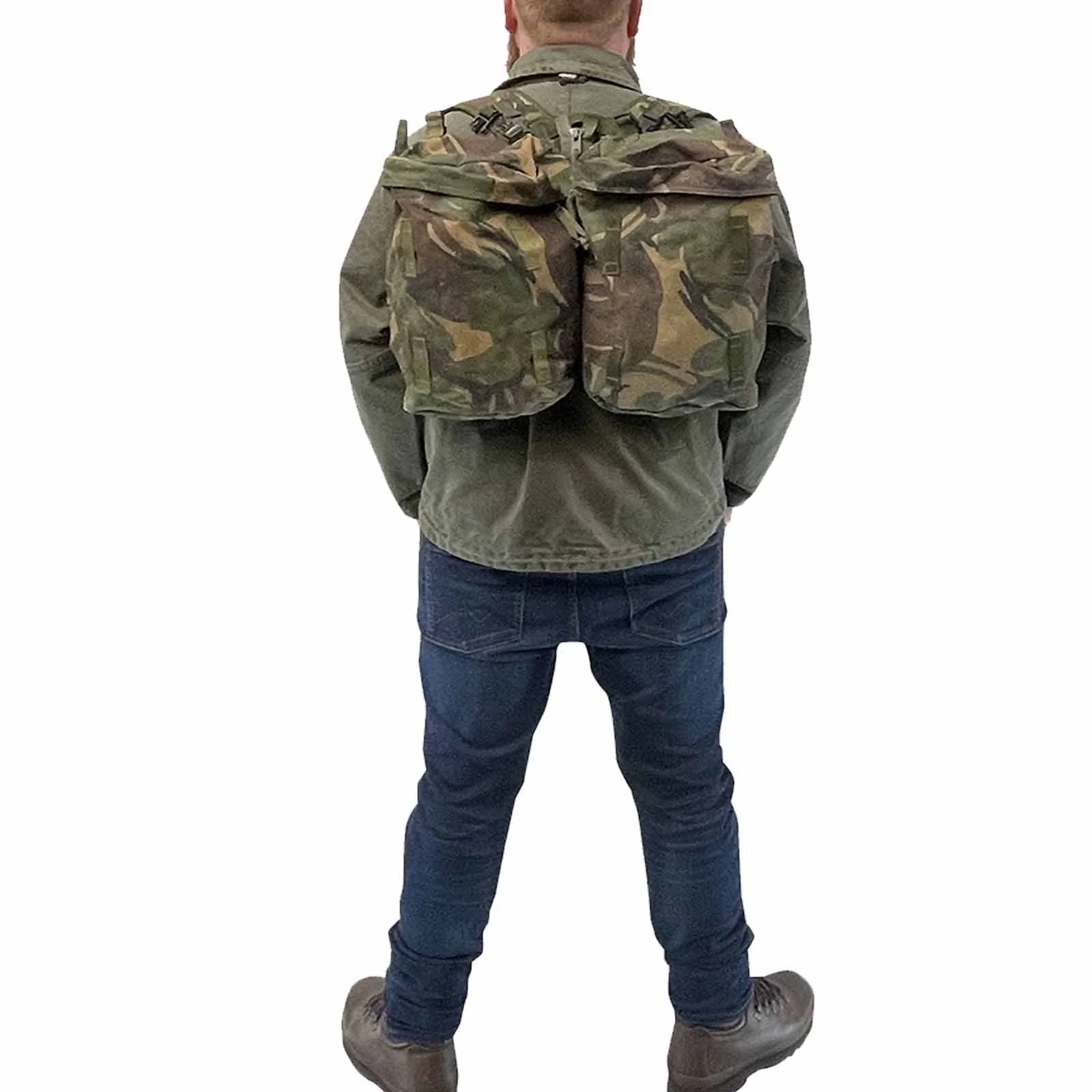 British Army 90L Short Back DPM Bergen With Side Pouches - Image 7